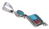 Genuine Sterling Silver Multicolor Inlay Slide Pendant TX28826